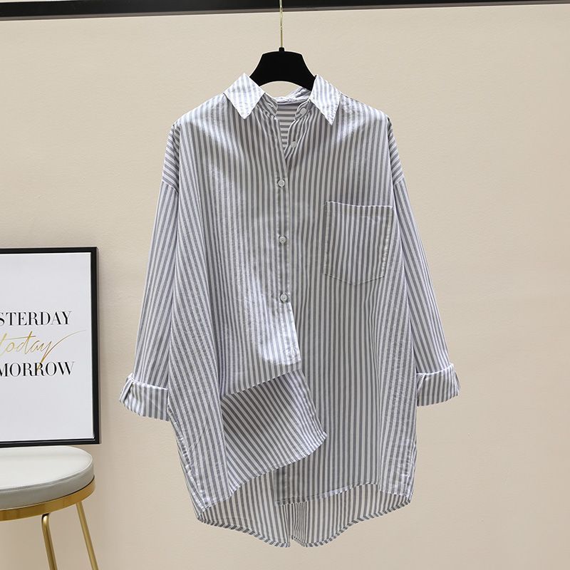 Daphne Women's Striped Oversized Long Sleeve Shirt