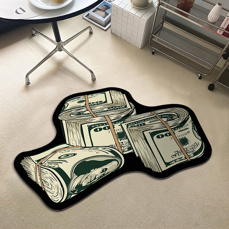 Dollar Note Novelty Floor Mat – Non-Slip, Soft Foam, Fun Home Decor