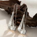 Vintage Hollow Geometric Hammered Pendant Earrings