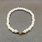 Armband met hart en initiaal van A tot Z