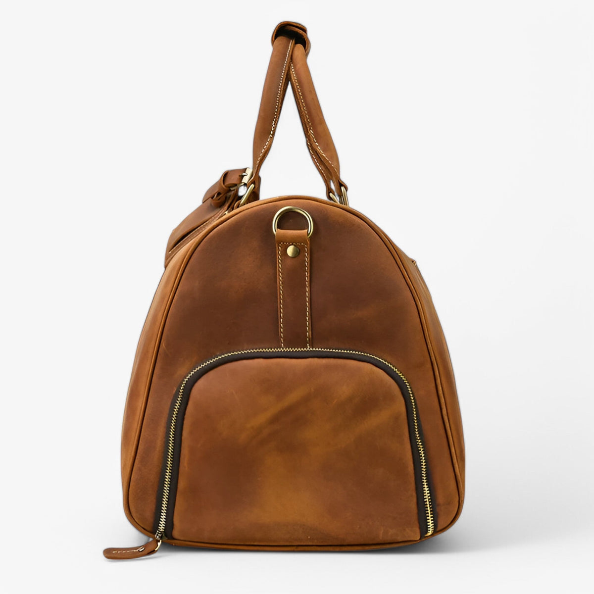Elegante reistas van volnerf leer, 55cm