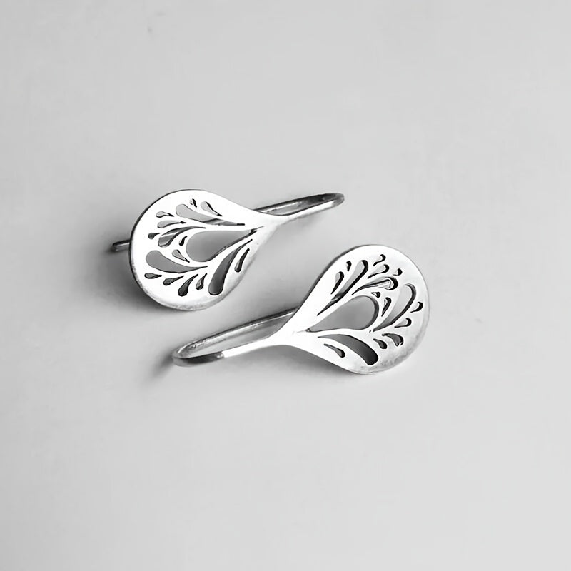 Handcrafted Teardrop Filigree Drop Earrings