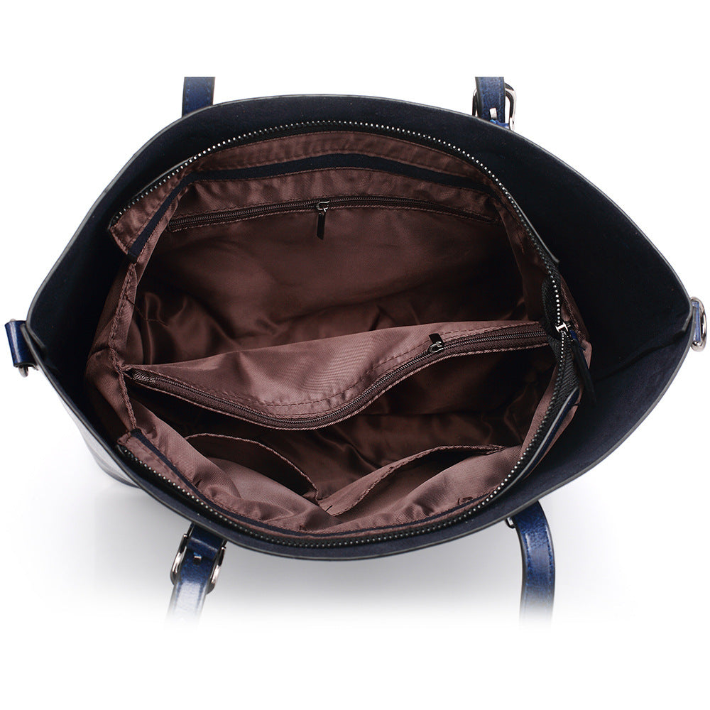 Minimalistische PU Shopper met Ritssluiting