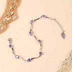 Wavy Purple Synthetic Zirconia Bracelet