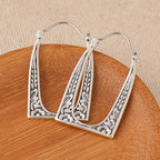 Vintage Boho U-Shape Floral Earrings