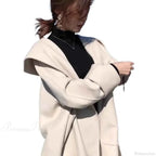 Reversible Cape Coat with Short Length and Warm Brushed Finish
