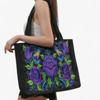 Floral Embroidered Artisan-Style Zip Shoulder Bag