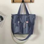 Large Waterproof Oxford Fabric Crossbody Bag with Zip