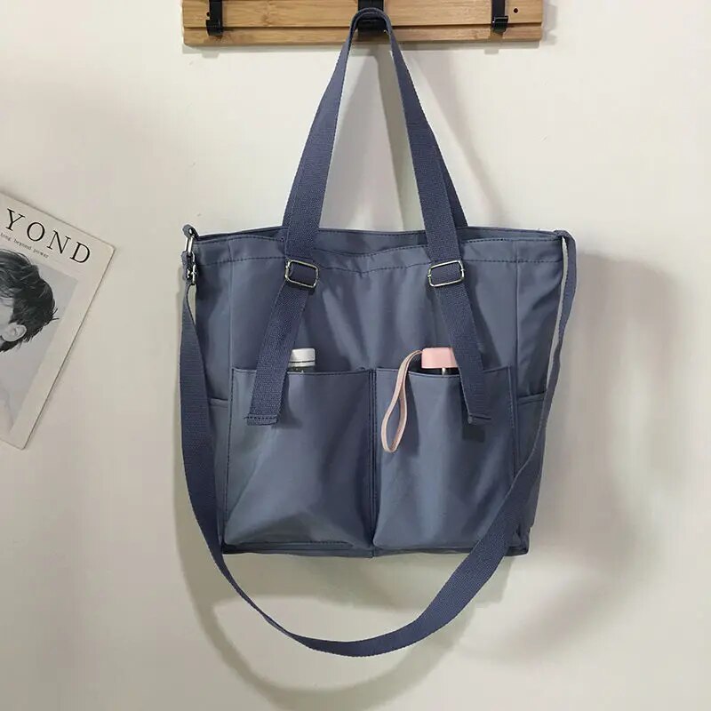 Large Waterproof Oxford Fabric Crossbody Bag with Zip
