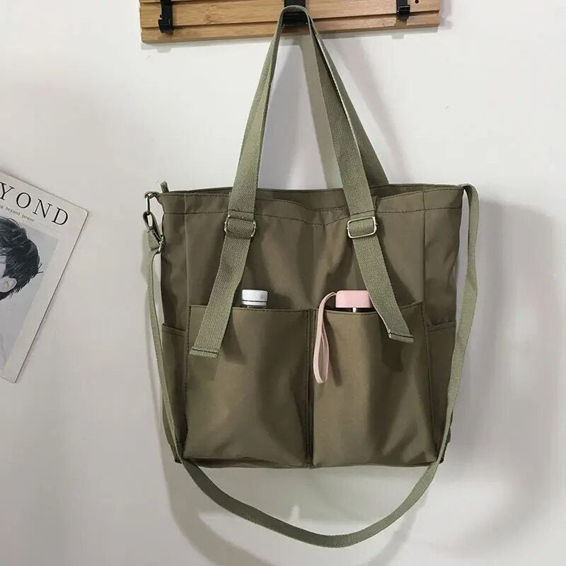 Large Waterproof Oxford Fabric Crossbody Bag with Zip