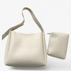Large-Capacity Supple PU Leather Wide-Strap Shoulder Bag