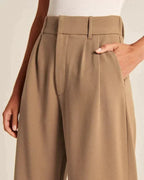 High-Rise Wide-Leg Trousers with a Pleated Front