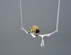 Dripping Honey and Bee Necklace
