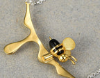 Dripping Honey and Bee Necklace