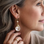 Vintage-Style Baroque Pearl Drop Earrings