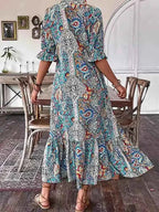 Two Piece Set with Matching Top and Flowing Maxi Skirt