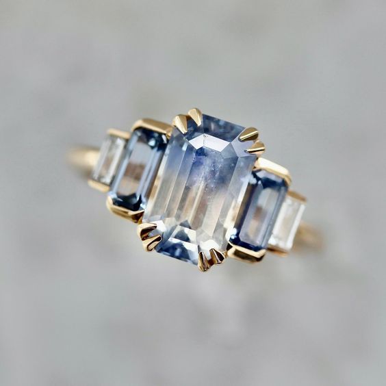 Vintage-Style Blue Glass Ring