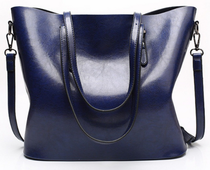 Minimalistische PU Shopper met Ritssluiting