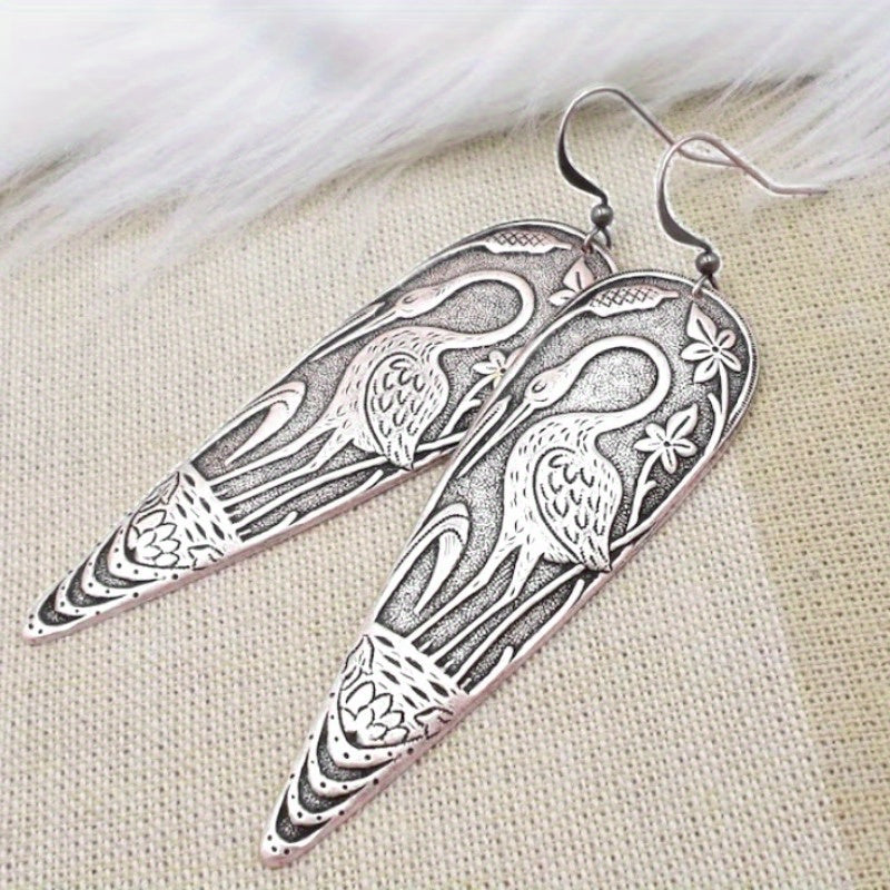 Heron Bird Drop Earrings