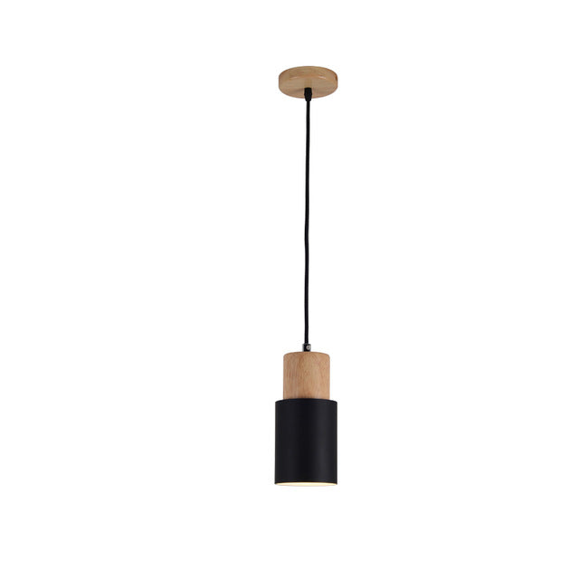 Wood Pendant Light – Minimalist Nordic Mini Ceiling Lamp for Bedroom & Bedside