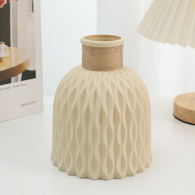 Nordic Style Plastic Decorative Vase – Break-Resistant, Lightweight, Multiple Colours