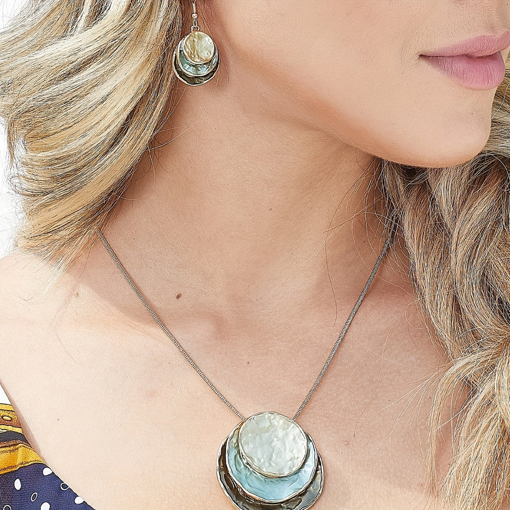 Bohemian drielaagse emaille sieradenset
