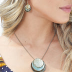 Bohemian drielaagse emaille sieradenset