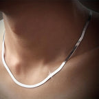 Stainless Steel Snake Chain Necklace in Three Lengths