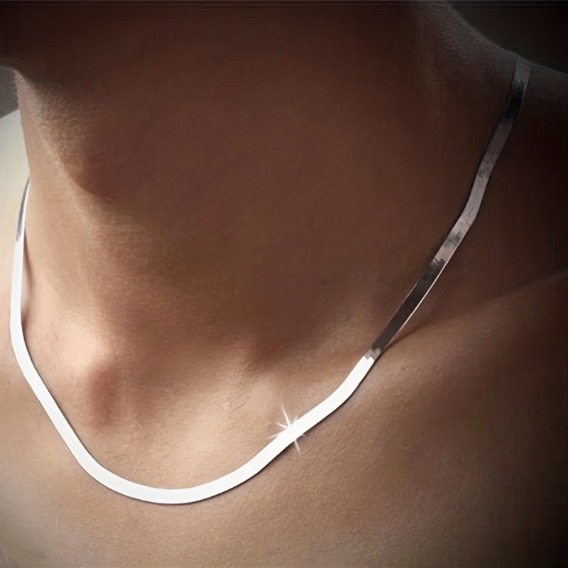 Stainless Steel Snake Chain Necklace in Three Lengths