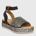 Rhinestone Ankle Strap Sandals