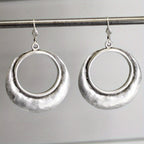 Bohemian Large Open Circle Tribal Hoop Earrings