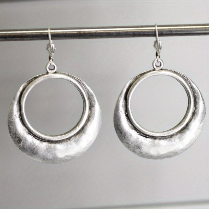 Bohemian Large Open Circle Tribal Hoop Earrings