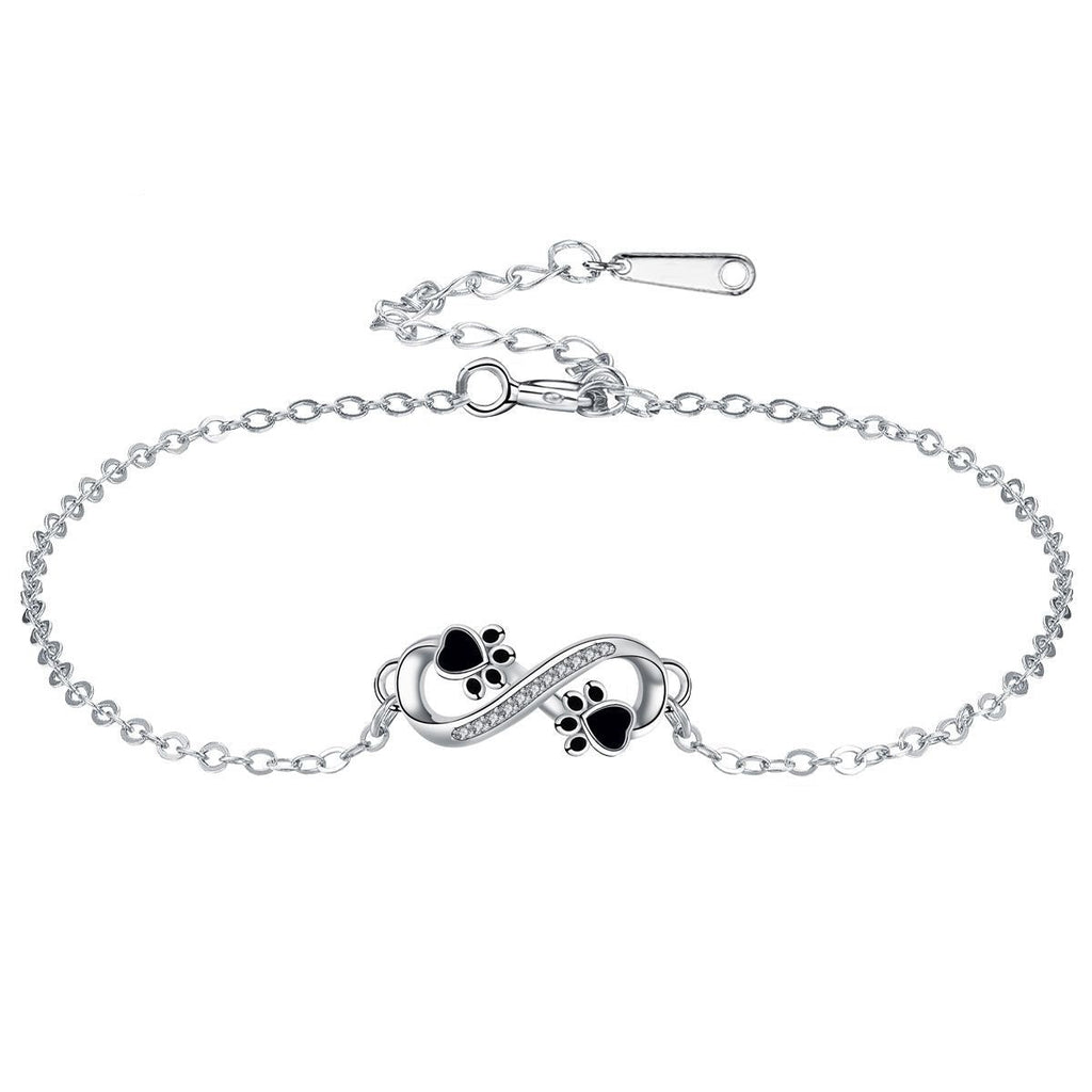 Pulseira Pata de Animal com Pendente Infinito e Zircónias