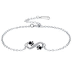 Pulseira Pata de Animal com Pendente Infinito e Zircónias