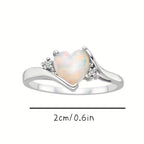 Moonstone Ring in Silver and Blue