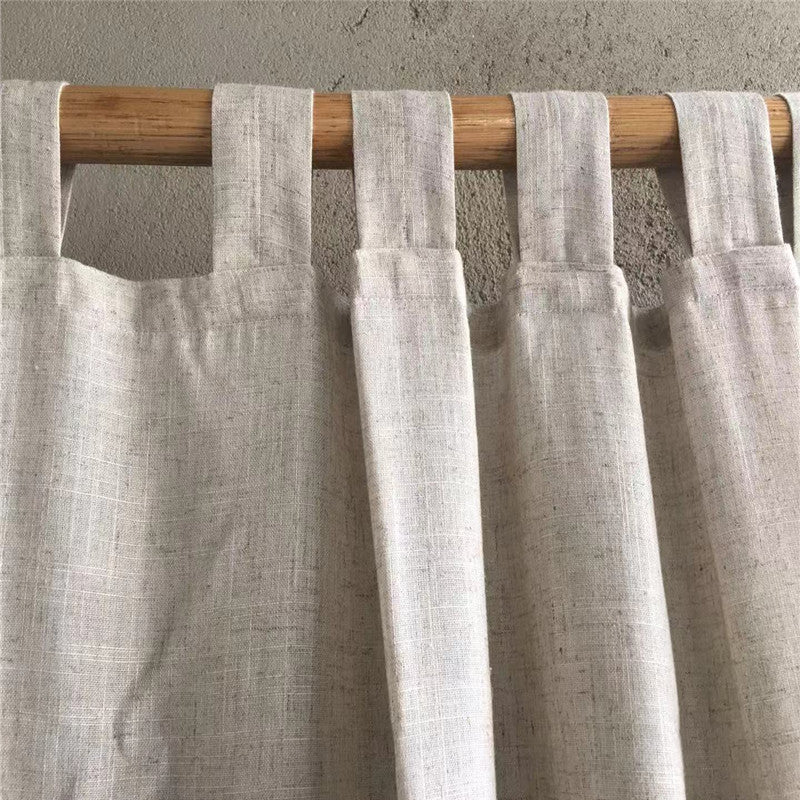 Natural Linen Curtains – Light Blocking, Minimalist Style, Custom Size