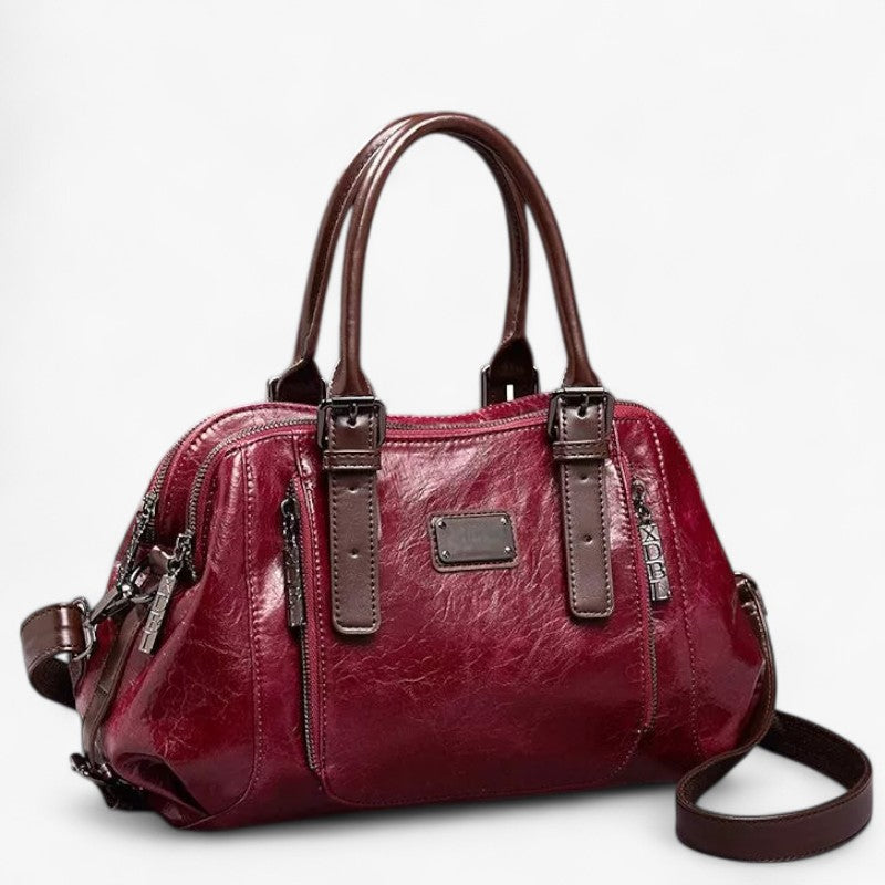 Scratch and Stain-Resistant Premium Leather Shoulder Bag
