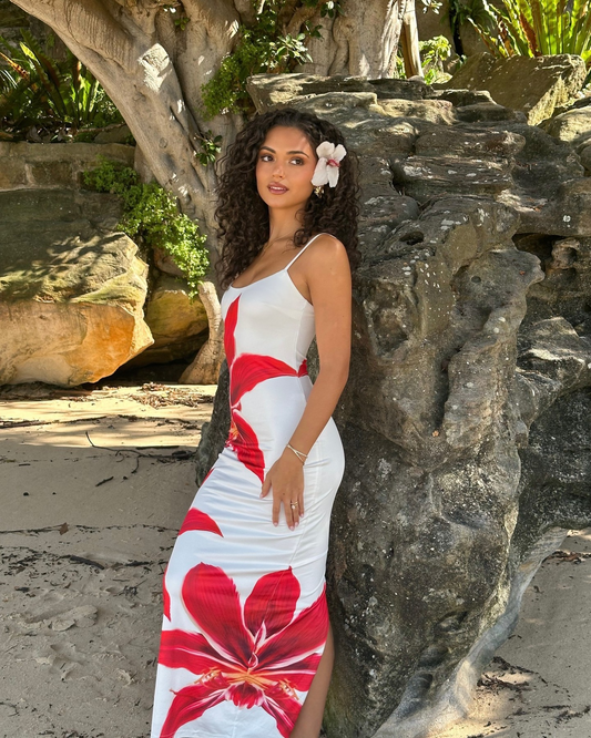 Floral Print Suspender Dress