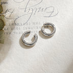 Asymmetric Double-Circle Ear Clips