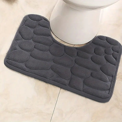 U-Shaped Memory Foam Bath Mat – Super Absorbent, Non-Slip, Toilet Surround