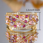Classic Retro Water Drop Cubic Zirconia Ring
