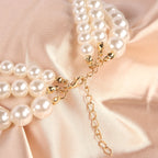 Vintage Layered Pearl Choker Necklace