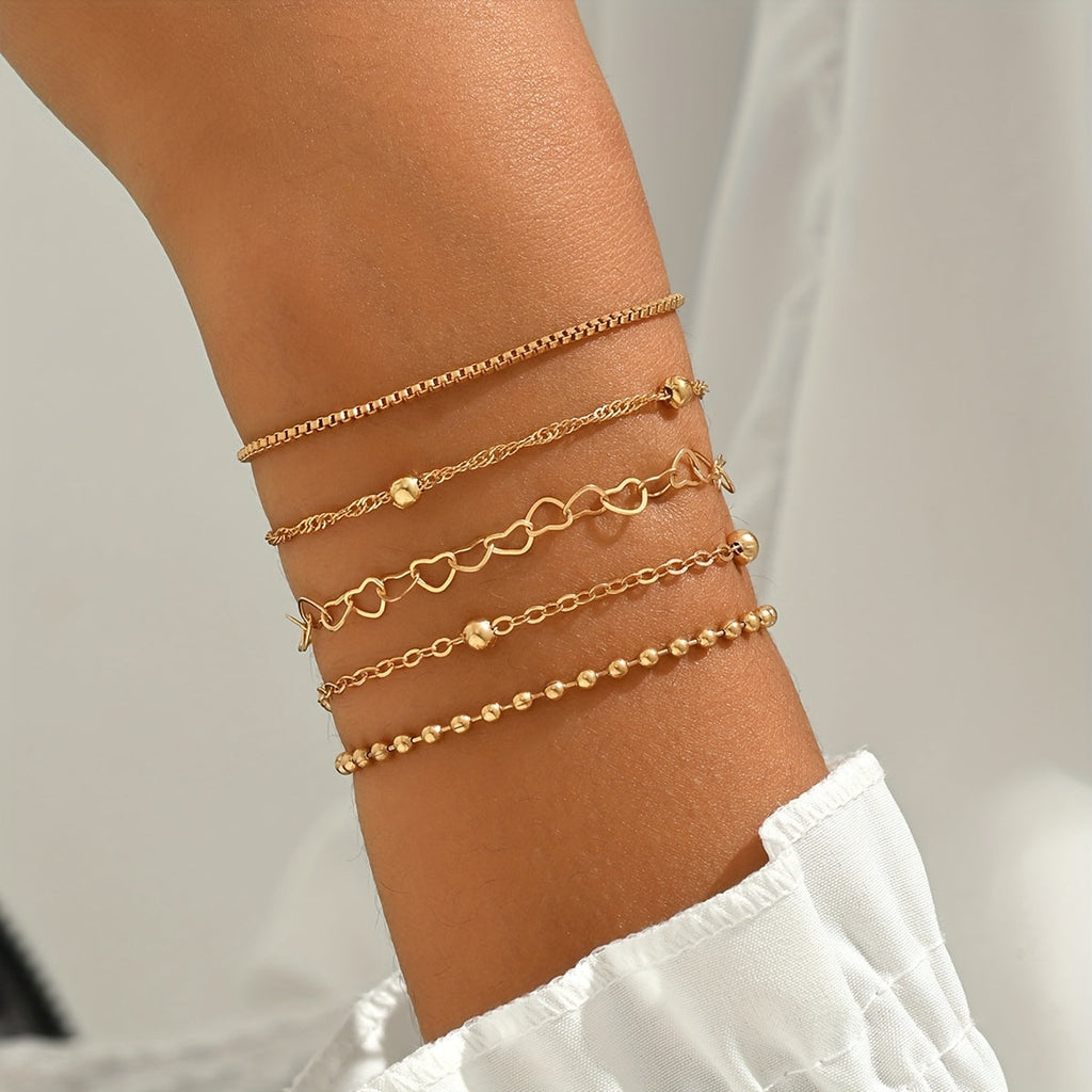 Thin Chain Bracelet Set in Three Styles