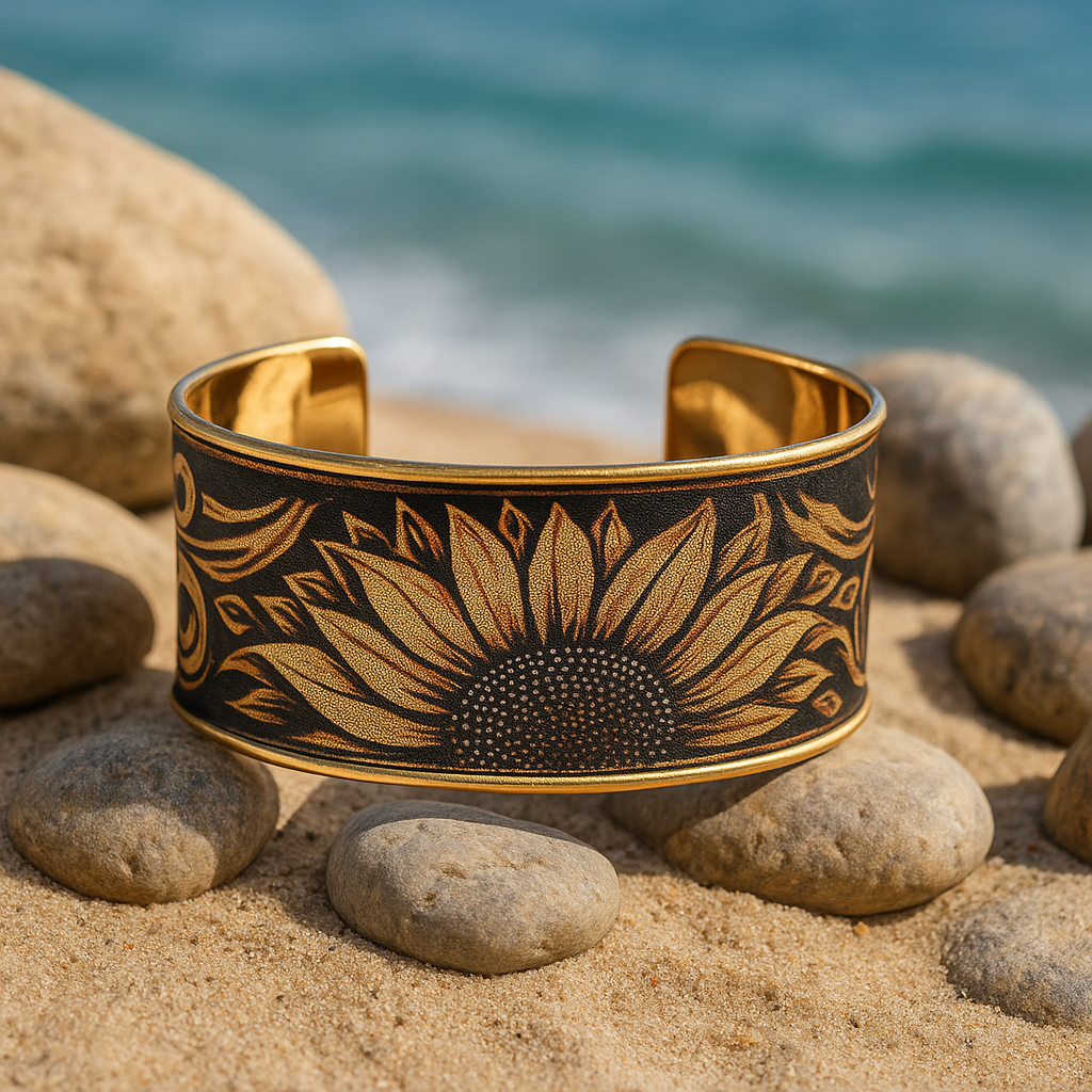 Sunflower Cuff Bracelet