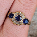 Vintage-Style Blue Starlight Zirconia Ring