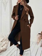 Classic Longline Coat with a Softly Tailored Feminine Cut