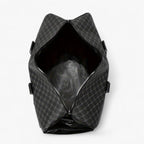 Men's Compact Urban Shoulder Bag with Leaf Pattern