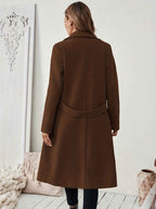 Classic Longline Coat with a Softly Tailored Feminine Cut