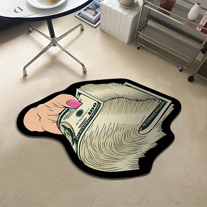 Dollar Note Novelty Floor Mat – Non-Slip, Soft Foam, Fun Home Decor