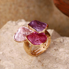Bohemian Enamel Irregular Square Ring